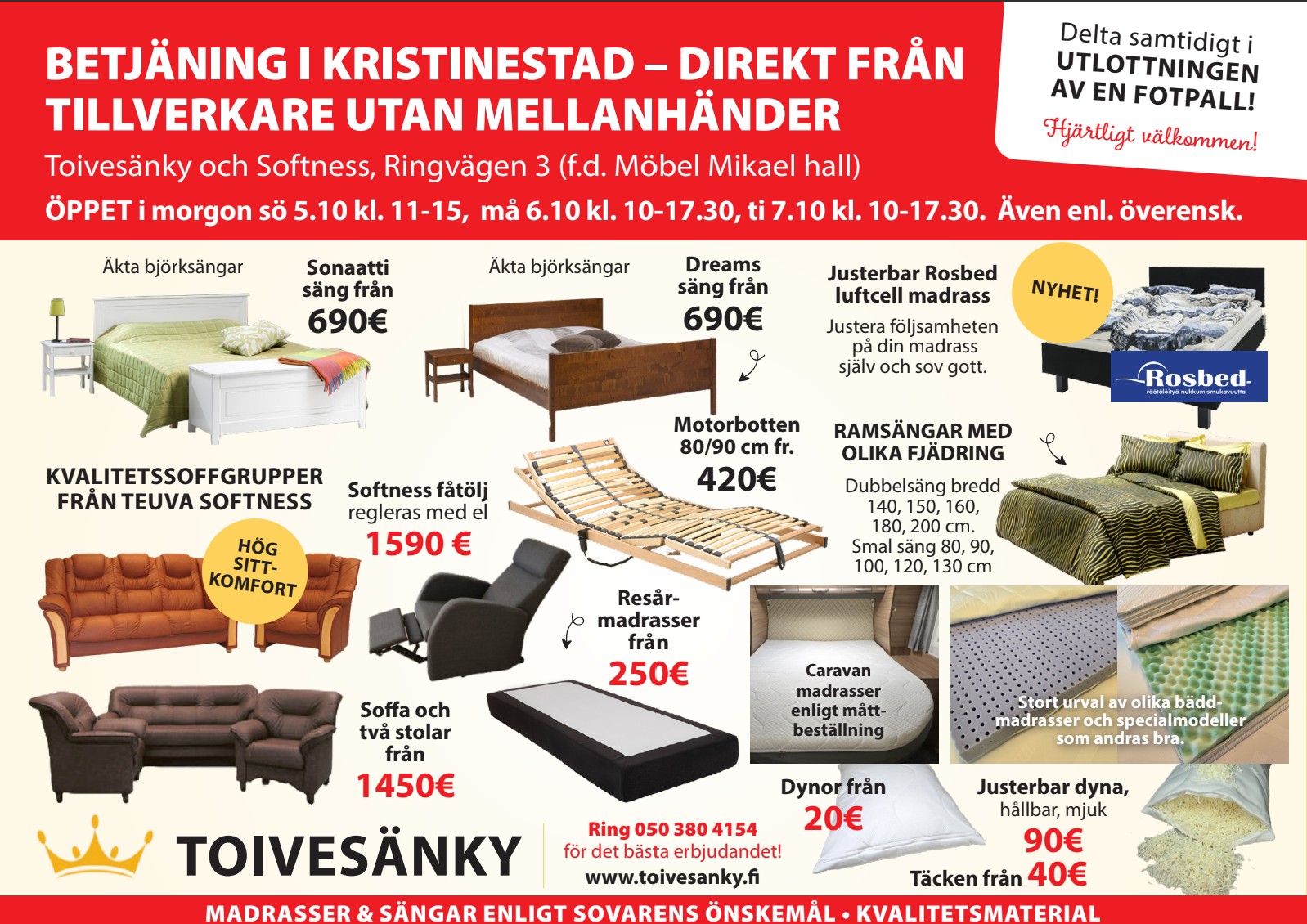 Tästä ilmoitimme